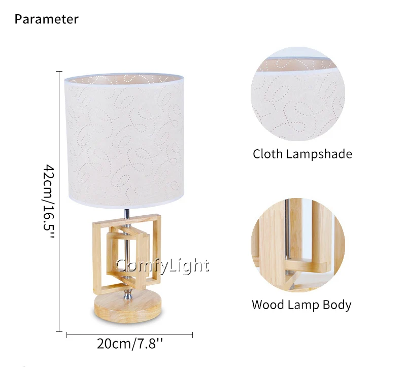 Европейский стиль настольная лампа деревянная прикроватная с тканевым абажуром lamparas de mesa Настольный светильник Deco Luminaria для гостиной