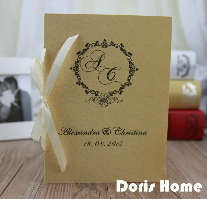 Customized Wedding Program Of Events Wedding Booklet In Cards