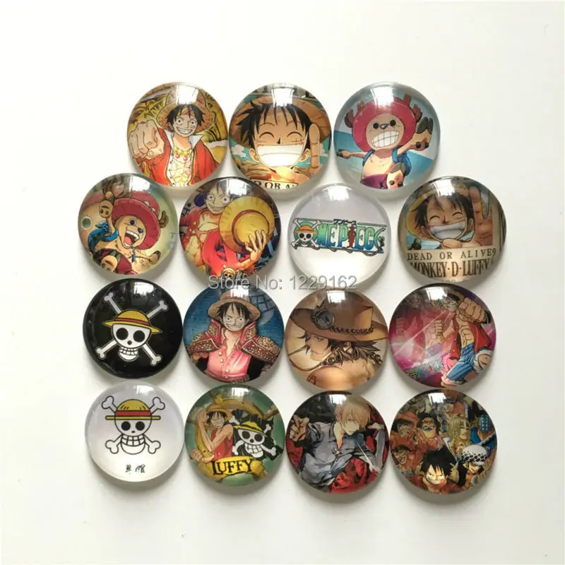 

Free shipping (15pcs/lot) Anime Cartoon fridge magnet Round Crystal Glass message sticker Kitchen home Decoration