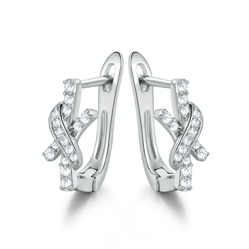 BUDONG Новая мода высокого качества серьги-кольца для женщин серебро/серьги золотого цвета Кристалл циркон обручальные ювелирные изделия XUE242 - Окраска металла: A