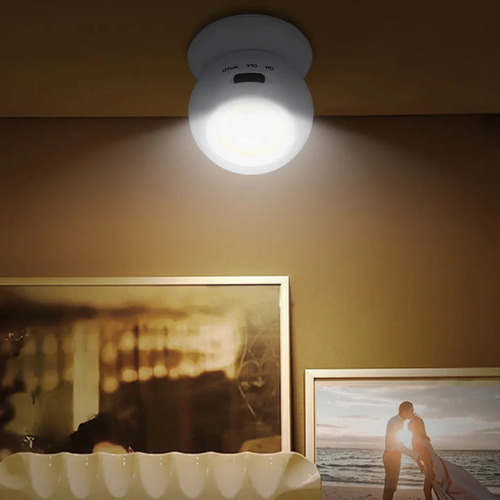 

LED sensor light Motion Activated Cordless LED Lights Indoor Outdoor On/Off Bulb Patio Shed Battery Stair Lighting Night F80