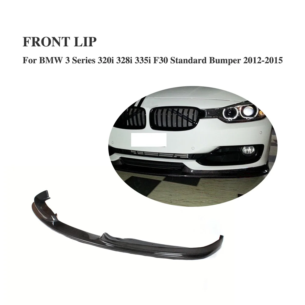 H Style Carbon Fiber Front Bumper Lip Aprons Fit for BMW 3 Series 320i 328i 335i