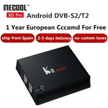 KII Pro 4K Android спутниковый ресивер DVB-S2/T2 рецептор 1 год Европа Испания Польша CCcam клины бесплатно Смарт Android tv Box