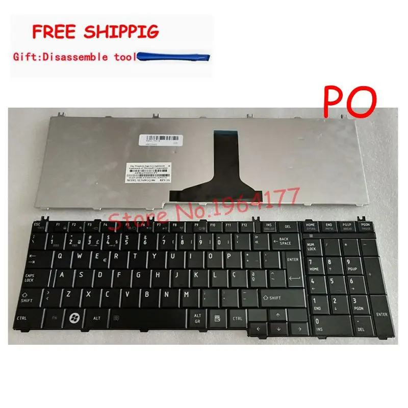  Portuguese/Po Replacement Keyboard Laptop Keyboard for TOSHIBA L750 L750D L755D L760 L770D L775 C65