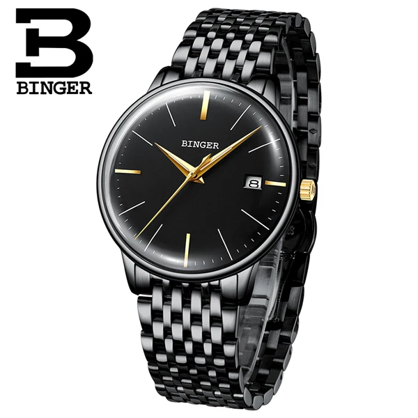 Новые BINGER, механические часы, мужские брендовые Роскошные автоматические часы, сапфировые наручные часы, мужские водонепроницаемые часы, Reloj Hombre B5078M-4 - Цвет: B5078M-9