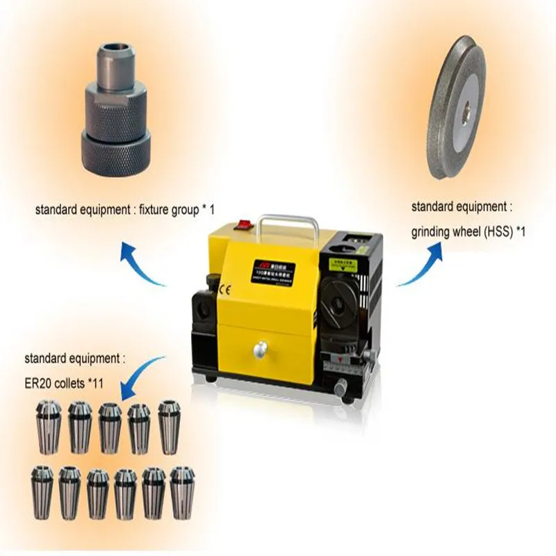 CE 220 V Шаг заточный станок для свёрл MR-13J Универсальный сверлильный шлифовальный станок карбидные инструменты ступенчатые сверла точилка