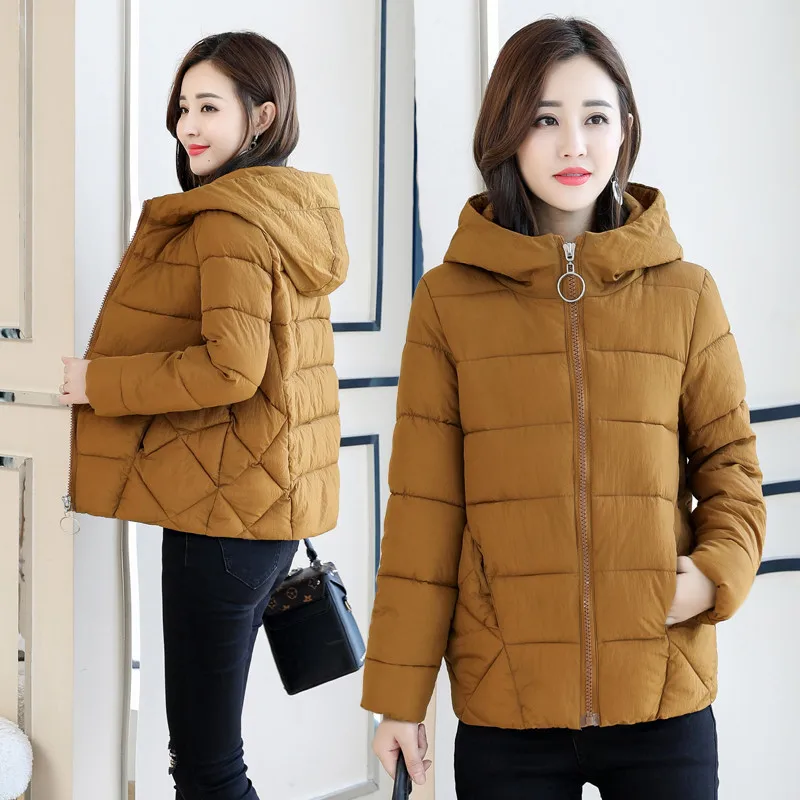Winter Jacket Women Cotton Short Jacket 2019 New Padded Hooded Warm Parkas Coat Female Autumn Outerwear plus size S -6XL