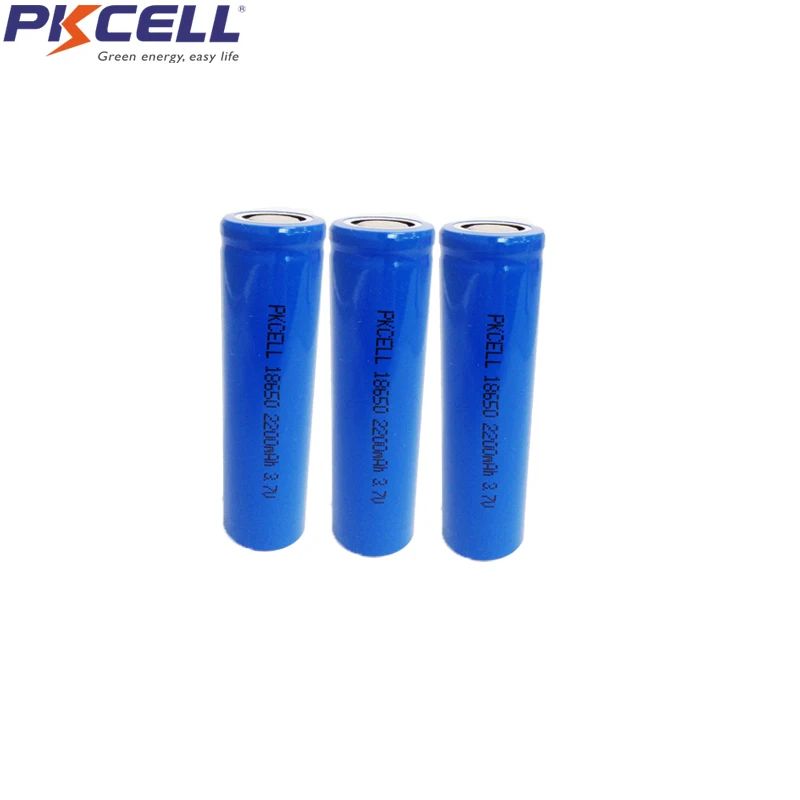 6 шт. PKCELL ICR 18650 ICR18650 3 7 v литий ионный аккумулятор 2200mAh плоский Топ без Pcm для