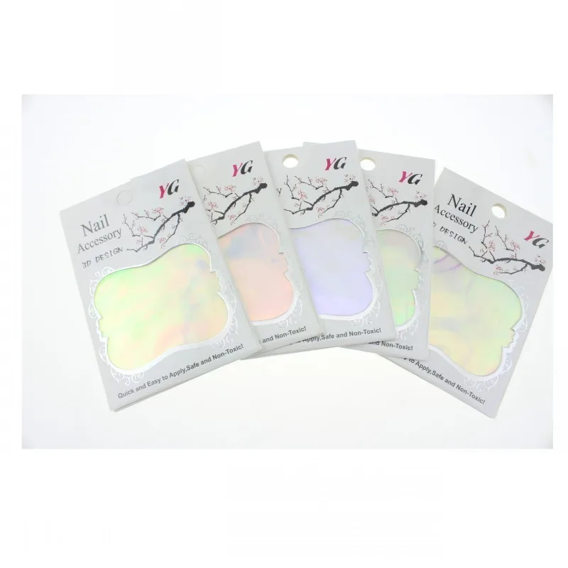 5 цветов наклейки для ногтей Аврора Волшебные необычные стеклянные наклейки для маникюра модные аксессуары для ногтей