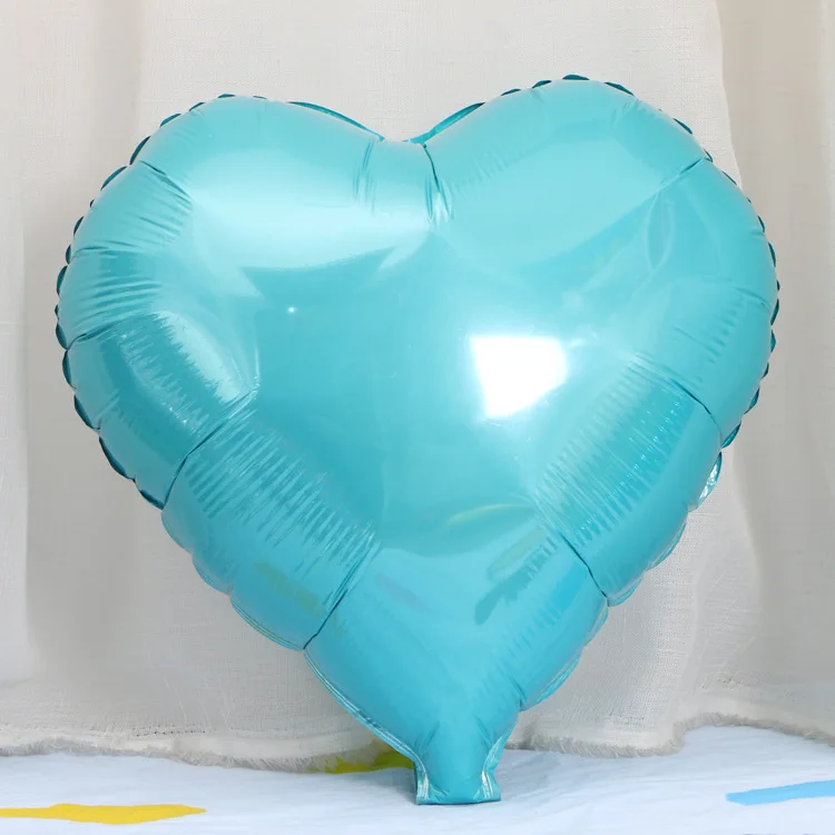 Воздушные шары из фольги с гелием и жемчугом, 18 дюймов, розовое золото, звезда, сердце, день рождения, вечеринка, свадьба - Цвет: blue heart 1
