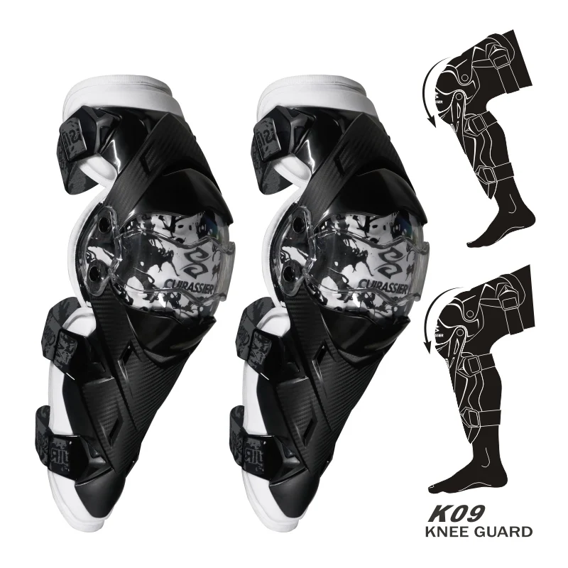 Защитный наколенник Cuirassier для мотоцикла, наколенник, наколенник для мотокросса, горного велосипеда, защита для внедорожных гонок, наколенники MX - Цвет: K09-White