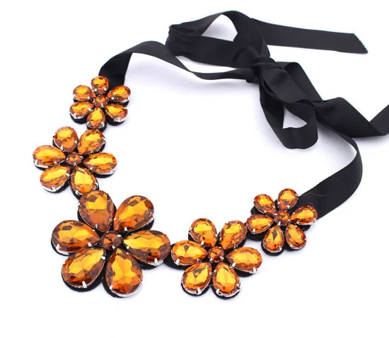 Женское ожерелье с подвеской в виде цветка 4 цвета|choker necklace black|fashion statement necklacestatement