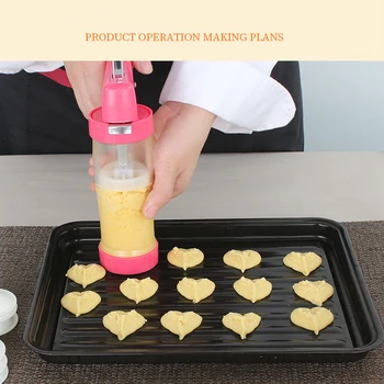 

Quality Assurance Cookie Press Machine Tool Sugar Manual household cookie depositor machine For Kitchen Cookie Bake Tools