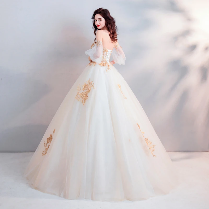 Элегантное платье цвета шампанского Quinceanera новинка 2019 бальные платья с