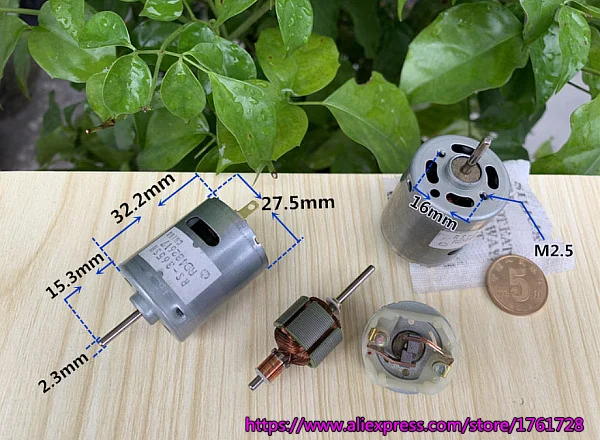 Фирменная Новинка 27,5*, маленького размера, круглой формы с диаметром 32 мм Mabuchi 365 микро двигатель постоянного тока RS-365SH 12V~ 24V Высокая скорость угольные щетки двигателя