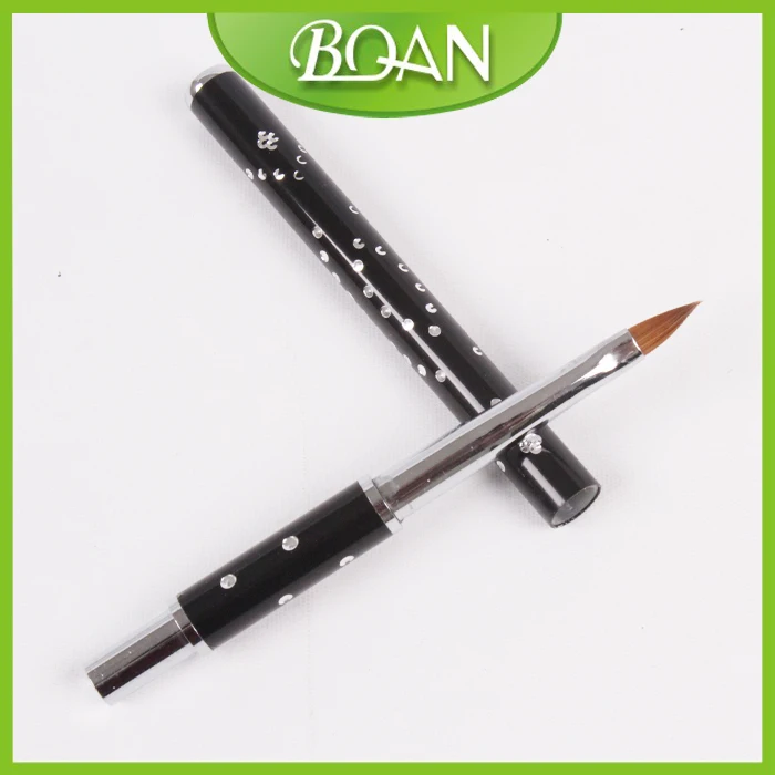 Wholesale 10pcs/ Lot Metal Handle Acrylic Nail Brush Kolinsky Sable