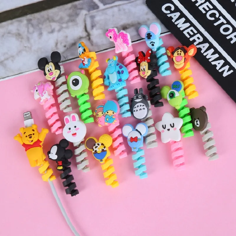 

Cartoon Cable Protector Data Line Cord Protector Protective Case Cable Winder Cover For iPhone USB Charging Cable