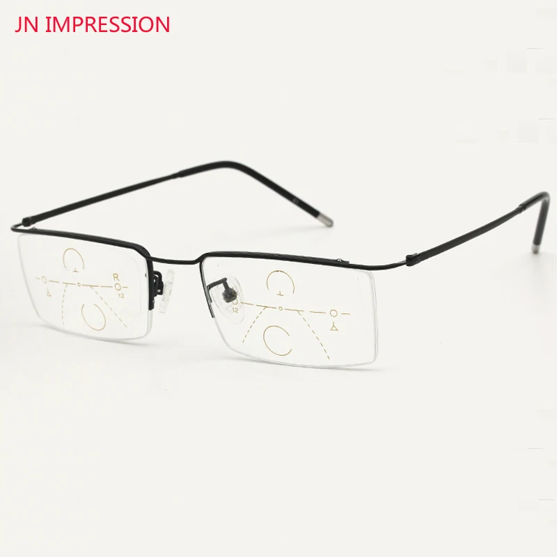 

Titanium Alloy Eyeglasses Men Smart Zoom Asymptotically Multi-focal Progressive Reading Glasses High Quality Presbyopia 1.0-3.0