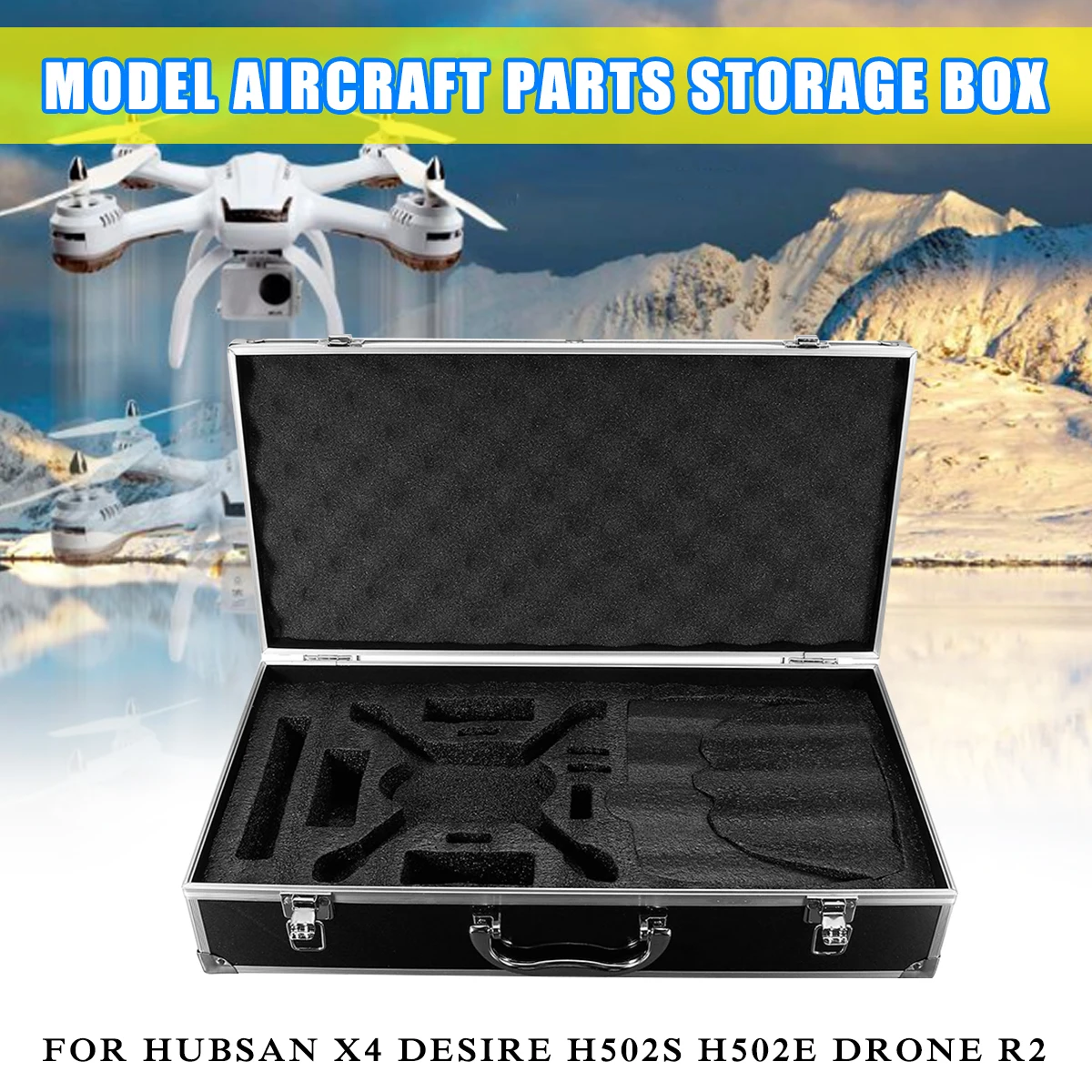 

Hardshell Suitcase Carrying Case Box Waterproof Drone Bag For Hubsan X4 Desire H502S H502E Drone R2 Part