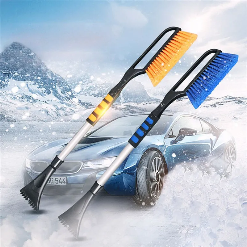 Ice Scraper Multipurpose Long Handle Snow Removal Brush Scraper Ice Shovel For Winter J15