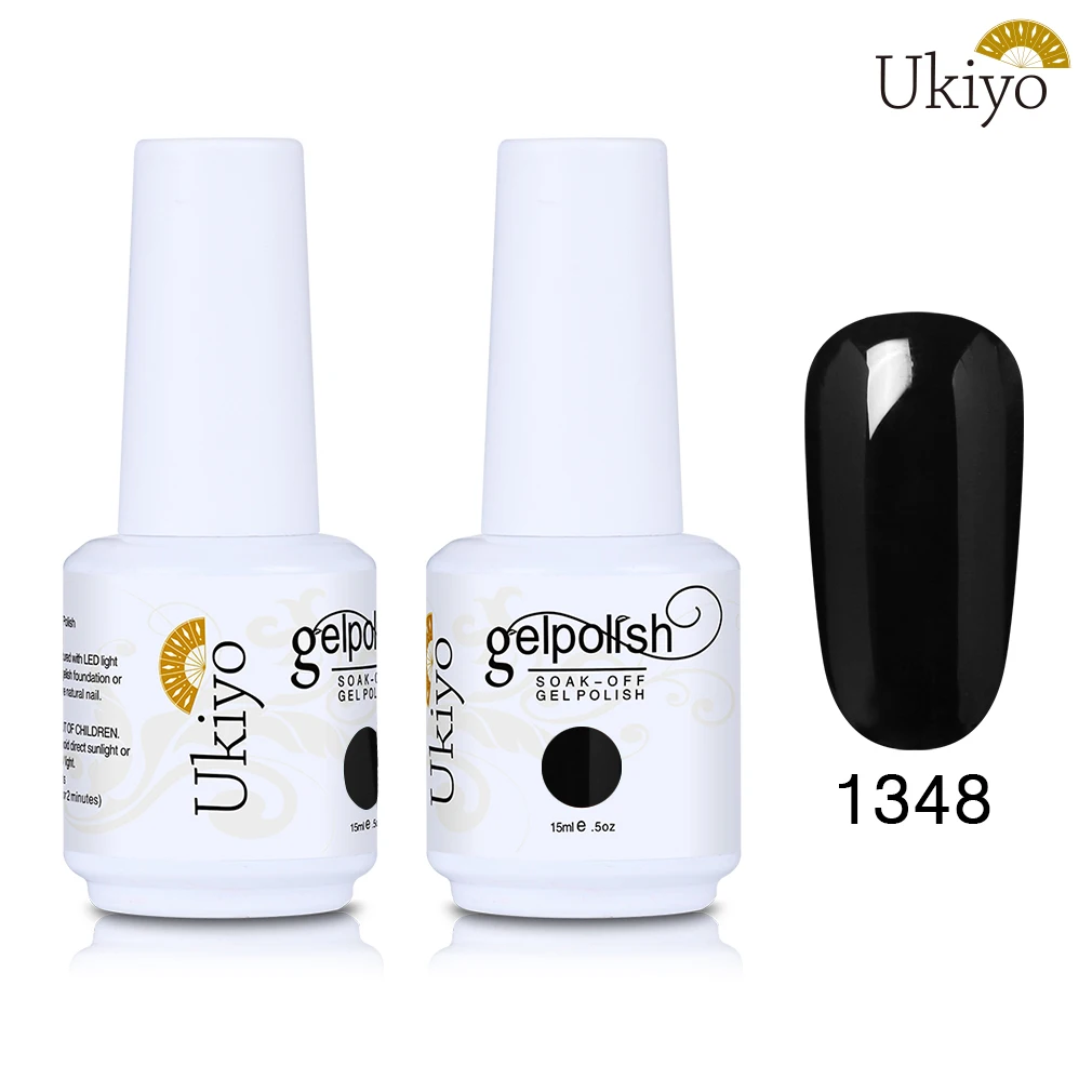 Ukiyo 15 мл Лак для ногтей 170 великолепный цвет Гель-лак для ногтей Vernis полуперманентное верхнее покрытие Базовое покрытие гель-лаки для ногтей Гель-лак - Цвет: 1348