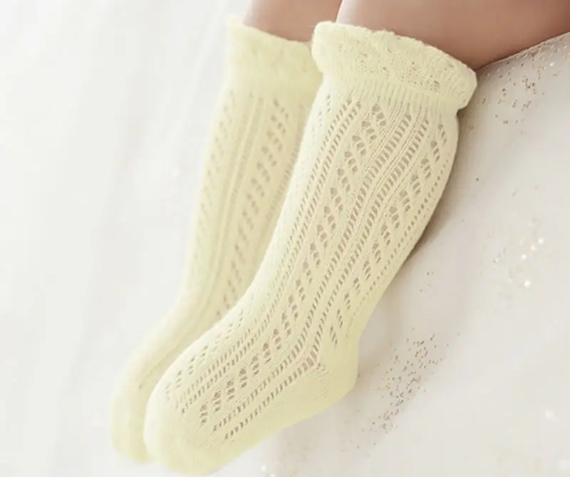 Носочки для девочки милые носки принцессы до колена Луки хлопок Детские носки Длинные пинетки полосатые детские носки Meias Infantil От 0 до 4 лет