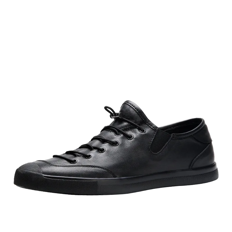 JINBEILEE Men's Leather Skateboarding Shoes Breathable Comfortable Wear Casual Leather Lazy Men's Shoes Sneakers Men JINBEILEE Men's Leather Skateboarding Shoes Breathable Comfortable Wear Casual Leather Lazy Men's Shoes Sneakers Men