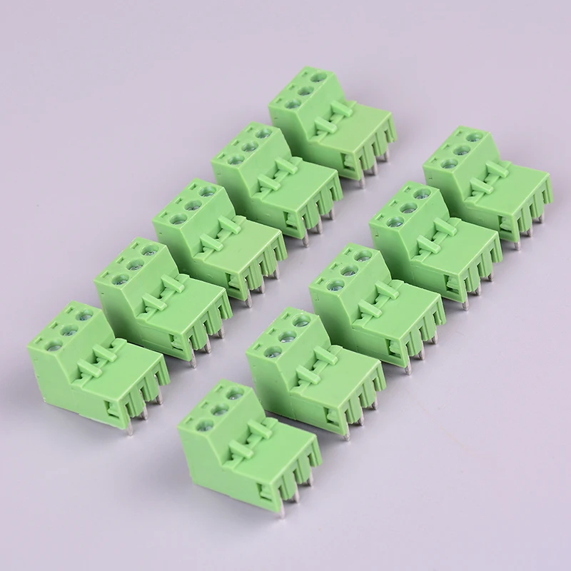 10PCS KF2EDGK KF-3P Right-Angle Plug-in Terminal Connector 5.08mm Pitch NEW