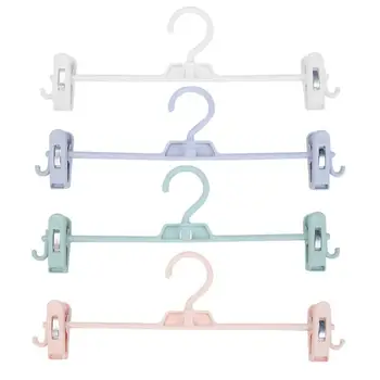 

5pcs Multifunction Hook Anti Slip Hanger Stacked Pants Rack with Pants Clip Clothes Hanger Organizer Storage Fixed Holder Racks
