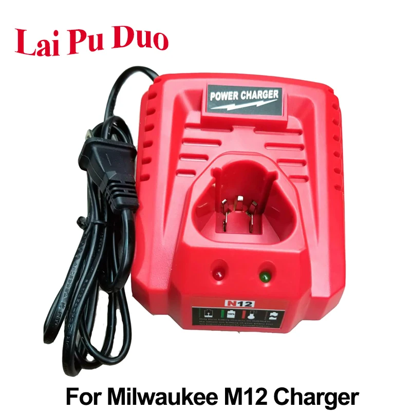 

M12 For Milwaukee 10.8V 12V Li-Ion Replacement Charger N12 48-59-2401 48-11-2402 Lithium-Ion Battery Charger