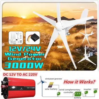 

Waterproof Wind Turbines Generator Charge Controller Regulator 500W-2000W Car Power Inverters Voltage Transformer 12V 220V