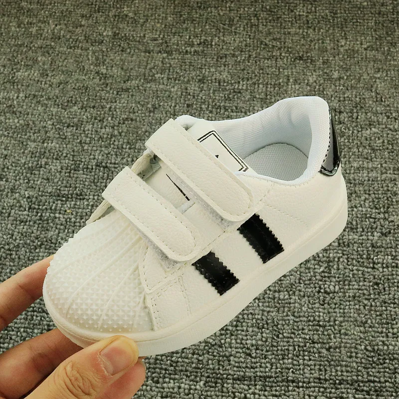Children's sneakers boy shell head single shoes boys shoes girl student casual small white shoes, Delivery shoe box