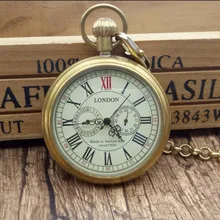 Античная медь Лондон Карманные& fob часы механические часы ручной Ветер мужские карманные часы с часы на цепочке для рождественского подарка коробка