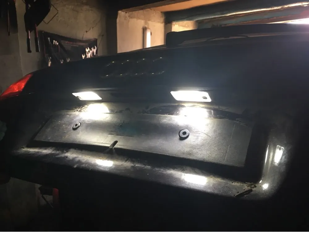 1 пара ошибок светодио дный номерной знак свет для Audi A3 S3 8 P A4 S4 8E H RS4 Q7 A6 A8|license plate