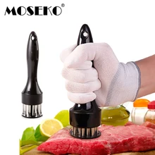 MOSEKO 1 шт. нержавеющая сталь профессиональный мясной тендерайзер иглы для стейка кухонные инструменты аксессуары для приготовления пищи