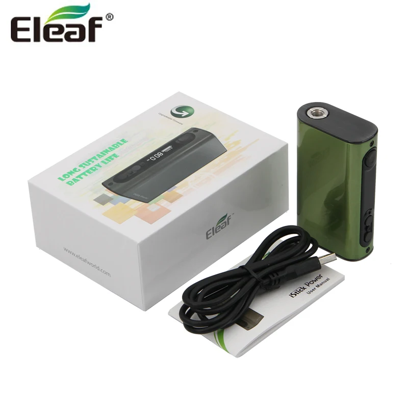 original Eleaf iPower iStick Power TC 80W Box Mod 5000mah Battery Vape Vaporizer Support RTA RBA