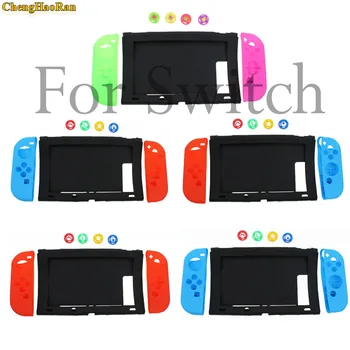

ChengHaoRan 1set Switch Case NS Silicone Soft Protective Cover Skin for Nintendo Switch Console and Joy-con