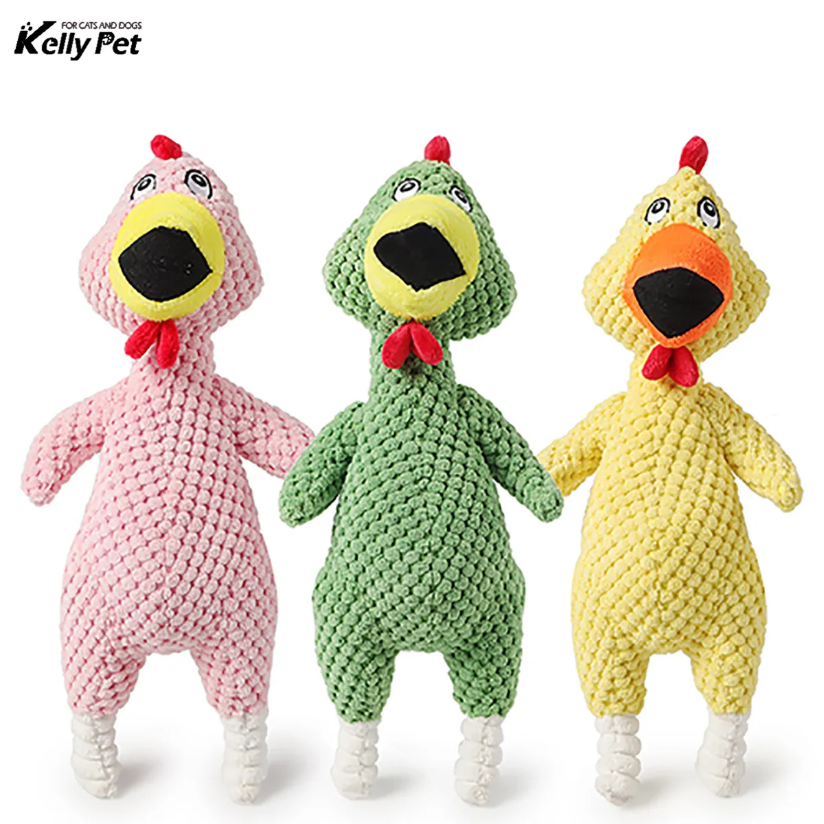 

Chew Toys Dog Puppy Plush Toys Chewing Sound Molar Bite Grinding Chicken Doll Animal Shape for Small Dogs Cat