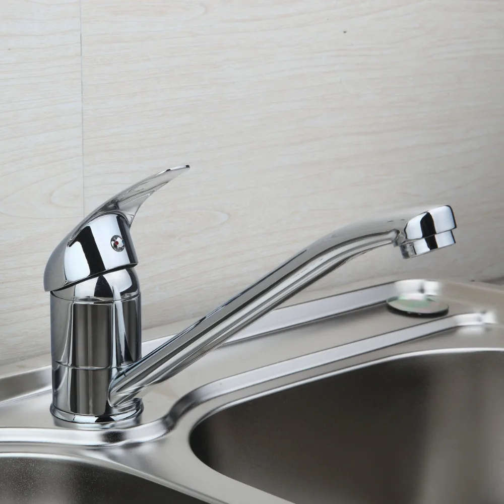 New Short 8393 Kitchen Polished Chrome Luxury New Swivel Sink Tap Brass Basin Bathroom Vessel Mixer
