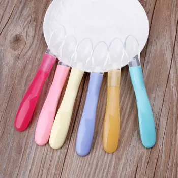 

Newborn Baby Soft Safety Silicone Infan Learning Feeding Spoon Flatware Children Dishes Tableware Soup Spoon