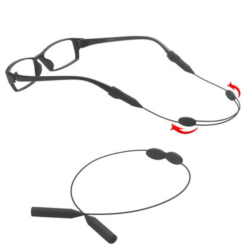 

Wholesale 20 pcs Steel Wire Silicone glasses strap Adjustable Eyeglasses Sunglasses Kids Men Glasses holder chain cord String