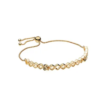 

2018 NEW Limited Edition Radiant Shine 18ct Gold-Plated Polished 925 Sterling Silver Honeybee Bracelets for Women Jewelry SHB004
