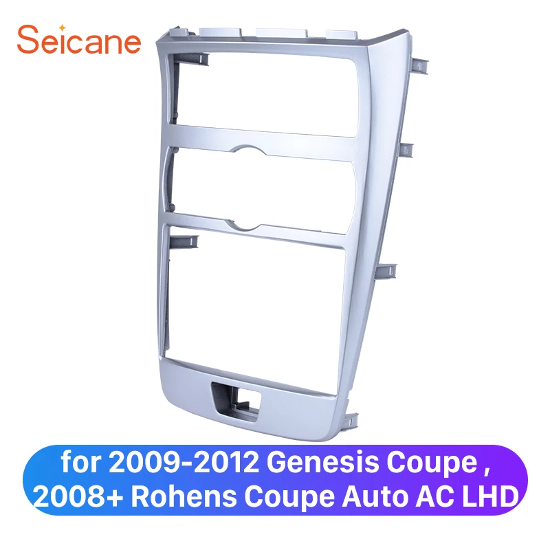 

Seicane Double Din Panel Plate Kit for 2009-2012 Genesis Coupe 2008+ Rohens Coupe Auto AC LHD Surrounded Installation Kit