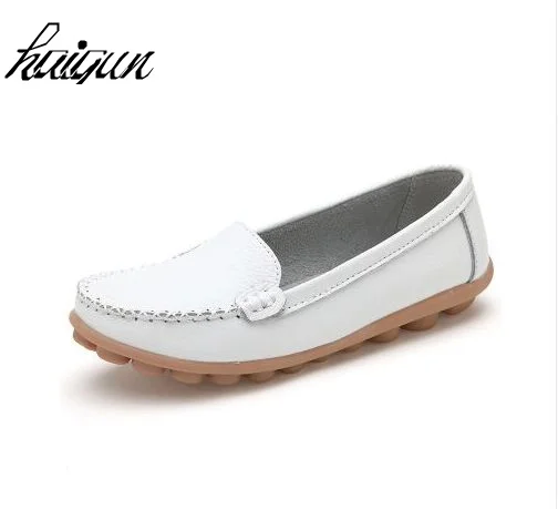 

Plus size Women flats Moccasins Mother Loafers Soft Leisure Flats Solid color Slip on PU Leather Women Shoes 2017