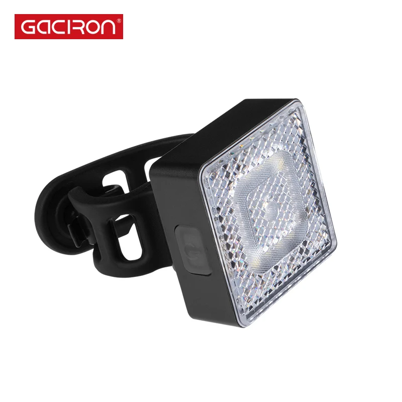 Discount GACIRON W08F-80 Warning Front Light 80Lumens LED Lamp Waterproof Bicycle Light USB Rechargeable Bike Accessories 5