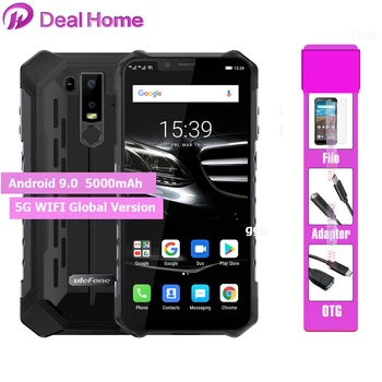 Перейти на Алиэкспресс и купить Ulefone Armor 6E IP68 Водонепроницаемый 6,2 дюймСмартфон Android 9,0 Helio P70 4 Гб 64 Гб Face ID NFC Беспроводное зарядное устройство мобильный телефон