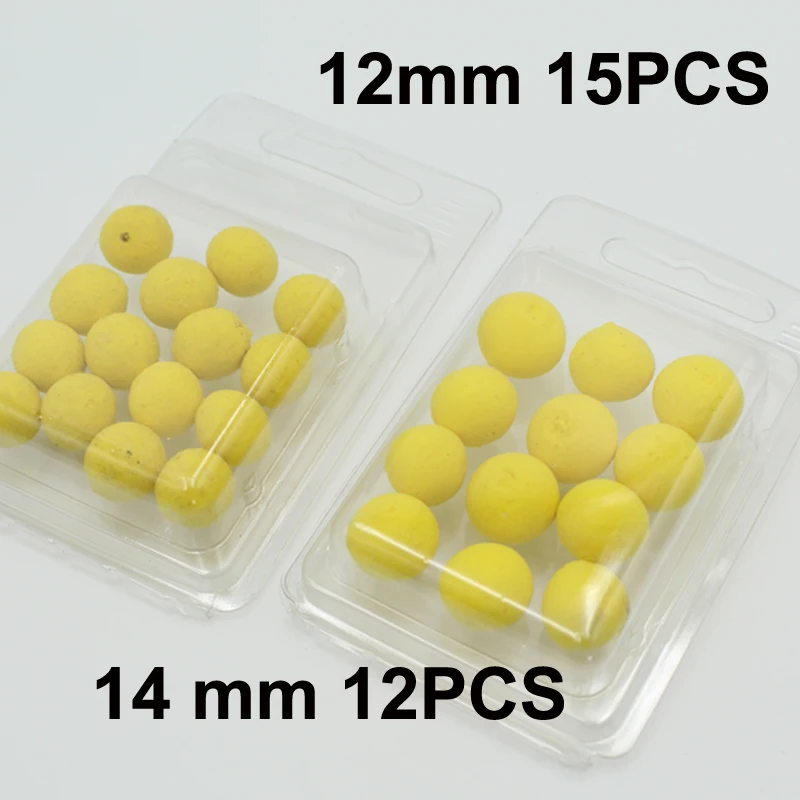 12/15PCS Carp Fishing Bait Foam Pop Up Carp Boilies Hair Rig Hookbait Artificial Pop Corn Method Feeder Carp Fishing