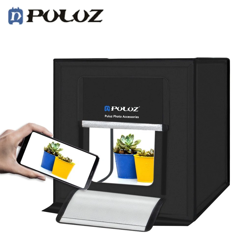 

PULUZ 60*60cm Light Box Mini Photo Studio Photography Box Foldable Softbox 60W LED Lighting Studio Shooting Tent Box Kit