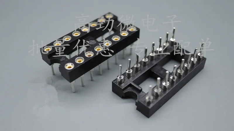 

10 шт./лот Новый 16 ножное отверстие IC socket DIP16 круглый штырь dip IC socket 16P отверстие для сиденья