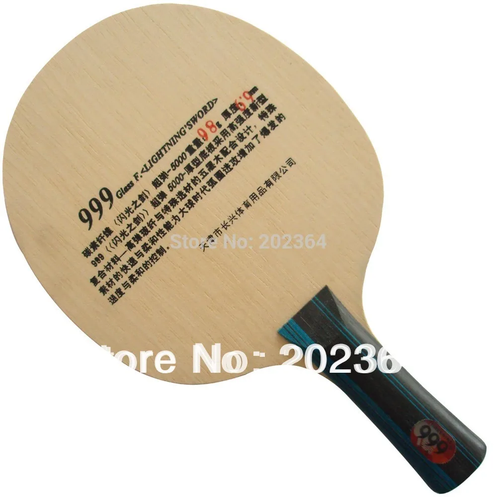 999 Professional Table Tennis Ping Pong Racket Bat Long Short Handle FL CS Grip 